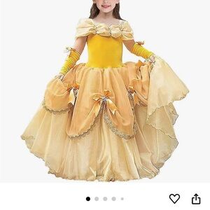 Elegant Yellow Princess Costume for Kids Belle Costume